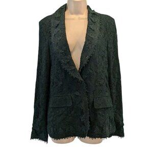 Sundance Blazer Women‎ Green Lace Size Medium Verde in Bloom Jacket Boho Fall